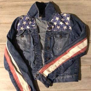 USA FLAG jean jacket